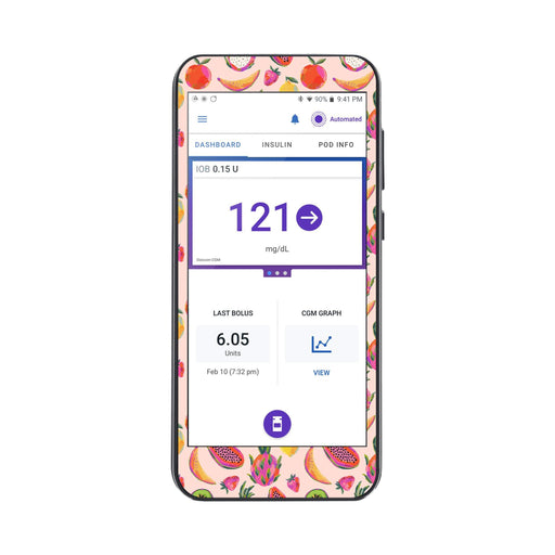 Peelz Summer Fruits Sticker for Omnipod® 5 Controller – Pump Peelz Peelz/Stickers White Smoke