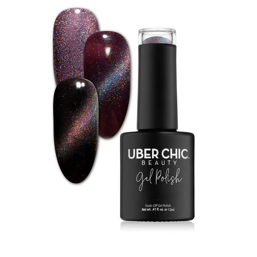 UberChic Beauty Her Majesty - Holo Cats Eye Gel Polish Gel Polish Dark Slate Gray