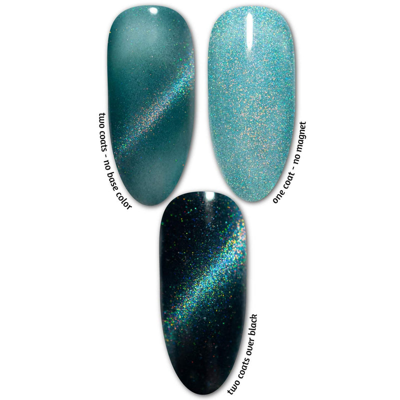UberChic Beauty Off The Radar - Holo Cats Eye Gel Polish Gel Polish Dark Slate Gray