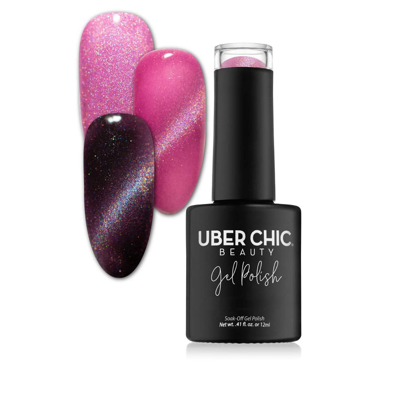 UberChic Beauty Picture Perfect Pink - Holo Cats Eye Gel Polish Gel Polish Pale Violet Red
