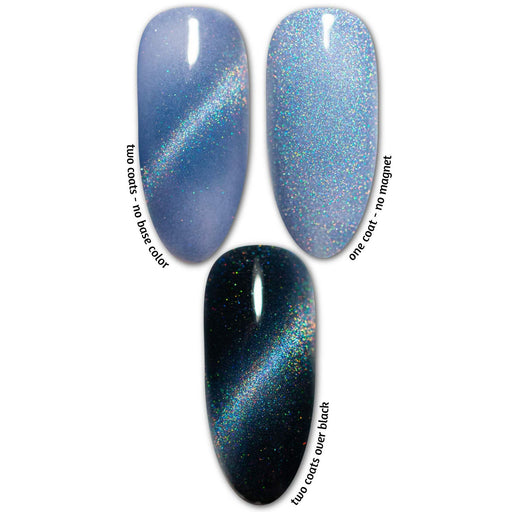 UberChic Beauty Sapphire Moon- Holo Cats Eye Gel Polish Gel Polish Light Slate Gray