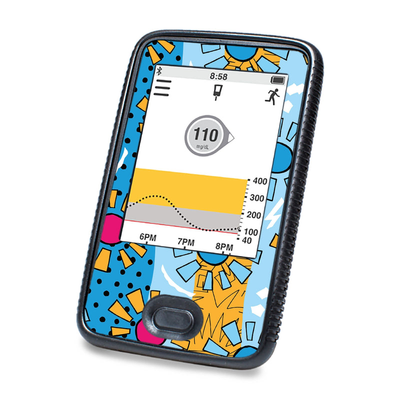 Peelz Summer Suns DEXCOM G6 Touchscreen Receiver Peelz/Stickers White Smoke