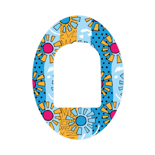 Peelz Summer Suns Pod Patch Tape - Pump Peelz Patch Medical Tape White Smoke 1-Pack Omnipod Tape