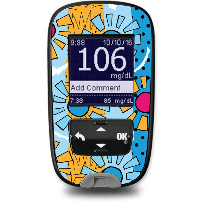 Peelz Summer Suns Sticker for the Accu-Chek Guide Glucometer Peelz/Stickers White Smoke