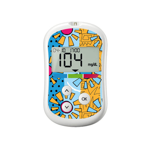 Peelz Summer Suns for OneTouch Verio Flex Glucometer Peelz/Stickers White Smoke