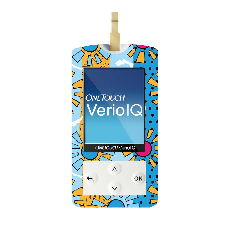 Peelz Summer Suns for OneTouch Verio IQ Glucometer Peelz/Stickers White Smoke