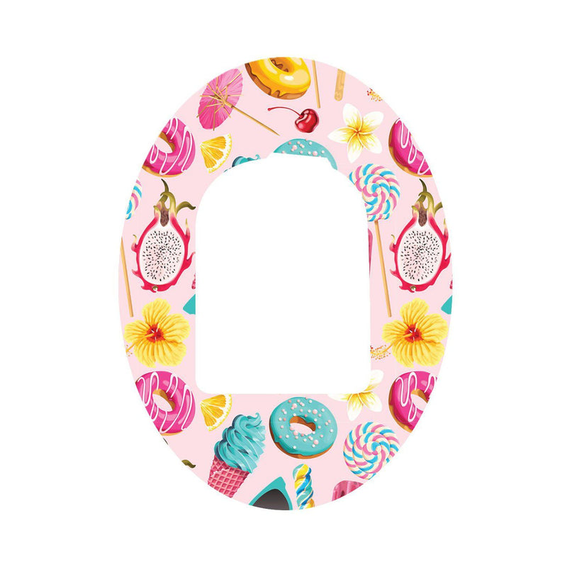 Peelz Summer Sweets Pod Patch Tape - Pump Peelz Patch Medical Tape White Smoke 1-Pack Omnipod Tape