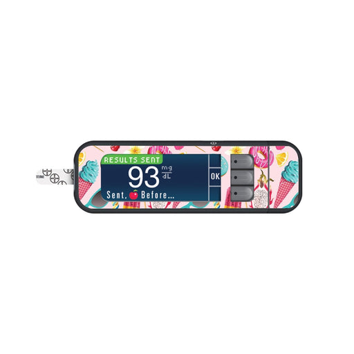 Peelz Summer Sweets Sticker for Bayer Contour Next Glucometer Peelz/Stickers White Smoke