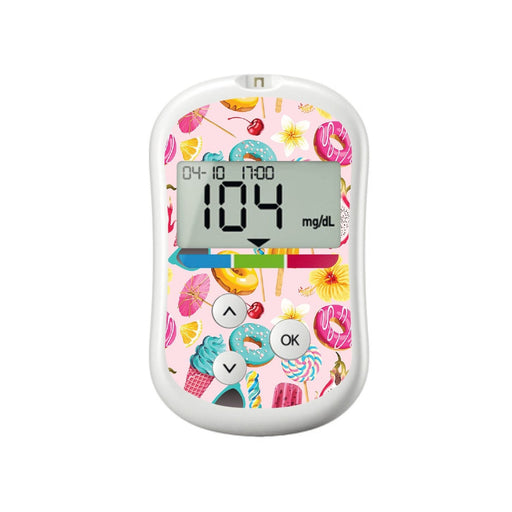 Peelz Summer Sweets for OneTouch Verio Flex Glucometer Peelz/Stickers White Smoke