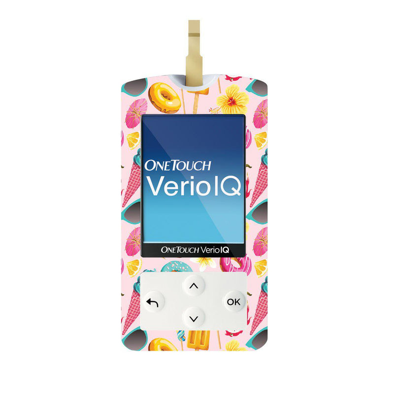 Peelz Summer Sweets for OneTouch Verio IQ Glucometer Peelz/Stickers White Smoke