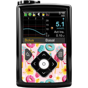 Peelz Summer Sweets for Sticker for Medtronic MiniMed 770G & 780G Peelz/Stickers Black Whole System Peelz (front back + clip)