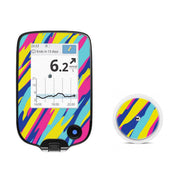 Peelz Summer Texture Freestyle Libre 2 Peelz/Stickers White Smoke Receiver + Sensor