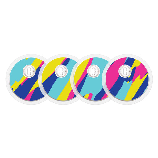 Peelz Summer Texture Sticker Designed for the FreeStyle Libre 3 Plus & Lingo  Sensor Peelz/Stickers White Smoke 4-pack (Set of 4 Stickers)