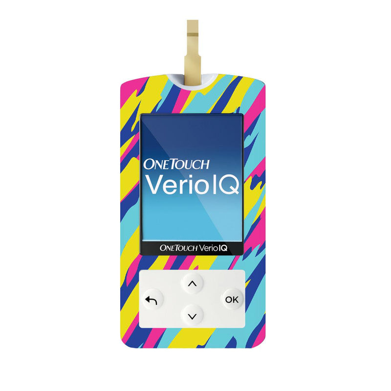 Peelz Summer Texture for OneTouch Verio IQ Glucometer Peelz/Stickers White Smoke