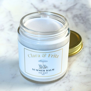 Clara & Fritz Tallow Shop Summer Balm for Body with Zinc Oxide Lotion & Moisturizer Alice Blue 4oz / Single,4oz / 2-pack