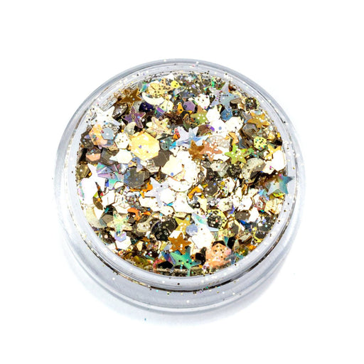 Lunautics Sun & Moon - Metallic Chunky Silver and Gold Glitter Chunky Glitter Light Gray