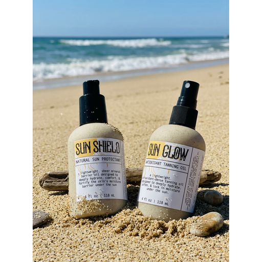 Apotheke DuJardin SUN SHIELD | NON-NANO ZINC OXIDE | REEF SAFE | TALLOW Tan SUN GLOW & SUN SHIELD BUNDLE