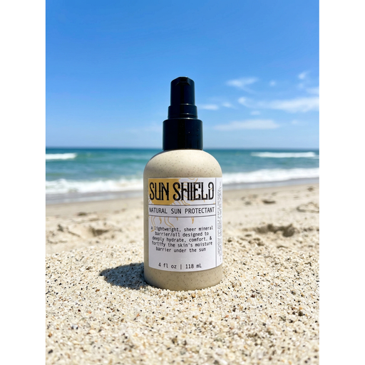 Apotheke DuJardin SUN SHIELD | NON-NANO ZINC OXIDE | REEF SAFE | TALLOW Light Gray 4 fl oz | 118 ml,SUN GLOW & SUN SHIELD BUNDLE