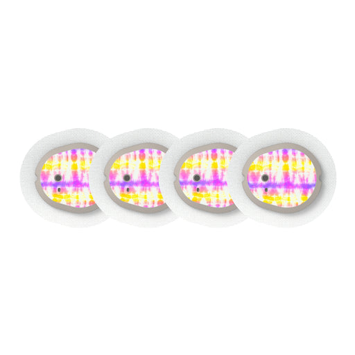 Peelz Sunburst Sticker Designed for the DEXCOM G7 and Stelo Transmitter Peelz/Stickers White Smoke 4-pack (Set of 4 Stickers)