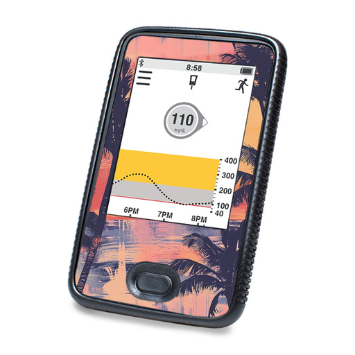 Peelz Sunset Serenade DEXCOM G6 Touchscreen Receiver Peelz/Stickers White Smoke