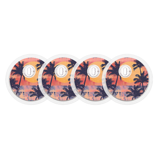 Peelz Sunset Serenade Designed for the FreeStyle Libre 3 Plus & Lingo  Sensor Peelz/Stickers White Smoke 4-pack (Set of 4 Stickers)