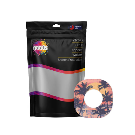 Peelz Sunset Serenade Dexcom G7 and Stelo Patch Tape - Pump Peelz Patch Medical Tape White Smoke 12-Pack (Set of 12 Patches),4-Pack (Set of 4 Patches)