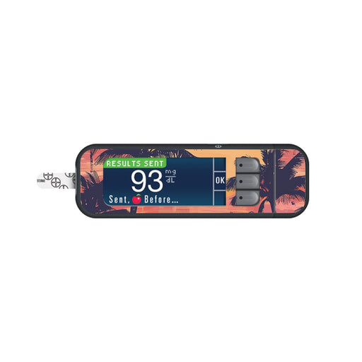 Peelz Sunset Serenade for Bayer Contour Next Glucometer Peelz/Stickers White Smoke
