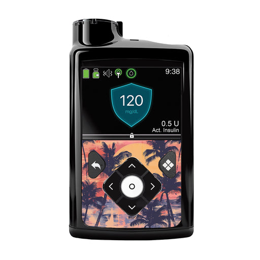 Peelz Sunset Serenade for Medtronic MiniMed 770G & 780G Peelz/Stickers Black Whole System Peelz (front back + clip),Front Peelz,Back and Clip Peelz