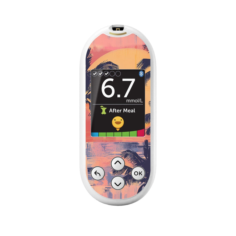 Peelz Sunset Serenade for OneTouch Verio Reflect Glucometer Peelz/Stickers White Smoke