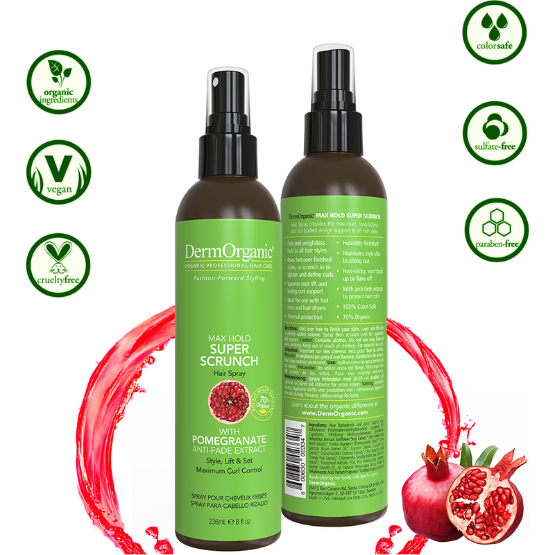 DermOrganic Official Shop Fixe Super Hold Spray Styling Yellow Green 8 fl oz (236ml)