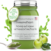 MG Windward Trading LLC Super Greens Infused Organic Sea Moss Gel Herbal Gel Light Gray 8 oz. / With Agave Nectar,8 oz. / Without Agave Nectar,16 oz. / With Agave Nectar,16 oz. / Without Agave Nectar,32 oz. / With Agave Nectar,32 oz. / Without Agave Nectar