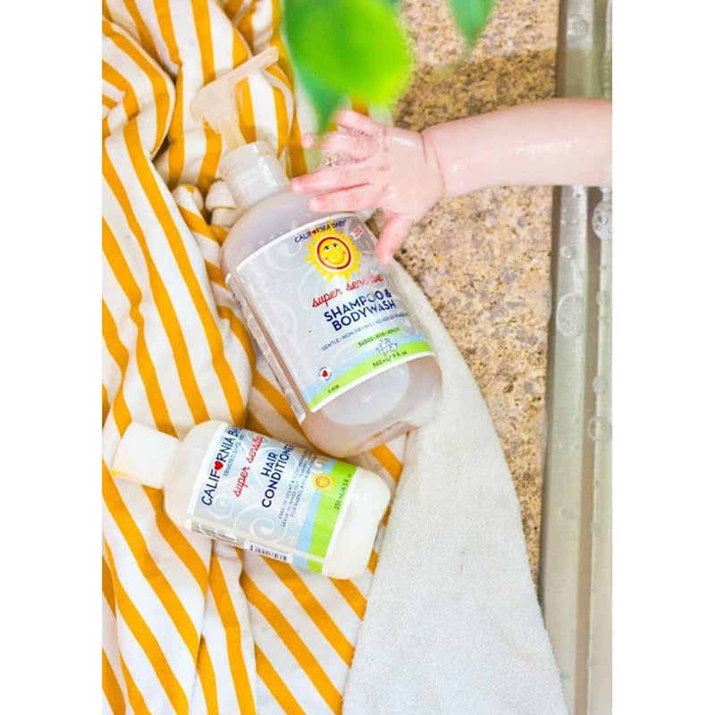 California Baby (No Fragrance) Super Sensitive™ Hair Conditioner Hair Conditioner Lavender 8.5oz/251mL,19oz/562ml,64oz/half gallon,2oz/59mL