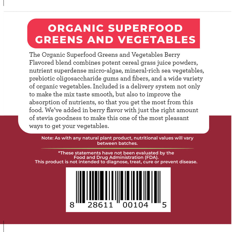 Hallelujah Diet Advanced Superfood, Greens and Vegetable (Berry) Powdered Superfood White Smoke