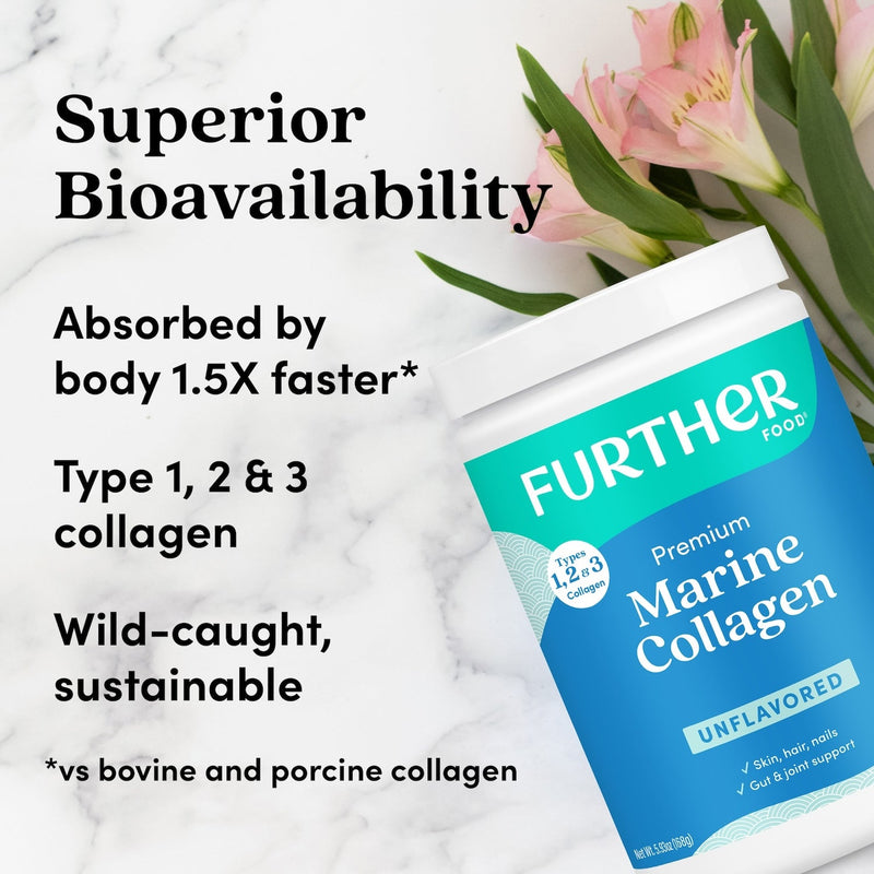 Further Food Unflavored Marine Collagen Powder Collagen Lavender 1 Pack,2 Pack,3 Pack