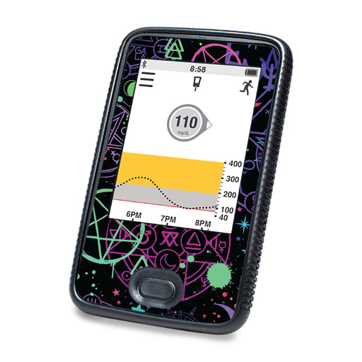 Peelz Supernatural Symbols DEXCOM G6 Touchscreen Receiver Peelz/Stickers White Smoke