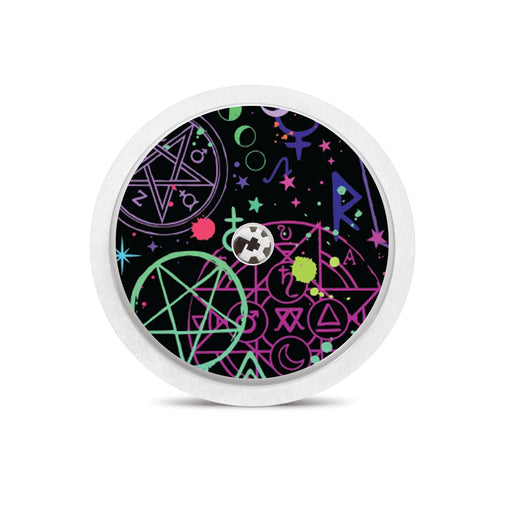 Peelz Supernatural Symbols Freestyle Libre 2 Peelz/Stickers White Smoke Sensor Only