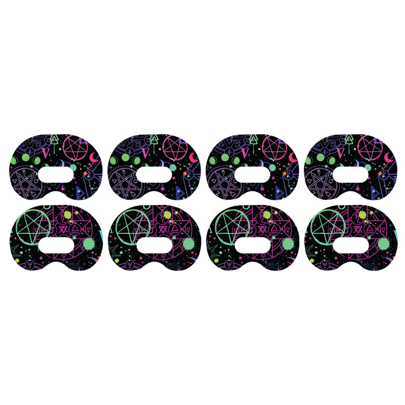 Peelz Supernatural Symbols Medtronic Guardian Connect Patch Tape - Pump Peelz Patch Medical Tape White Smoke 4-Pack Medtronic CGM Tape