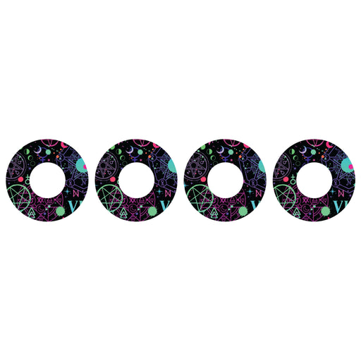 Peelz Supernatural Symbols Patch  Tape Designed for the FreeStyle Libre 2 Patch Medical Tape White Smoke 4-Pack Libre