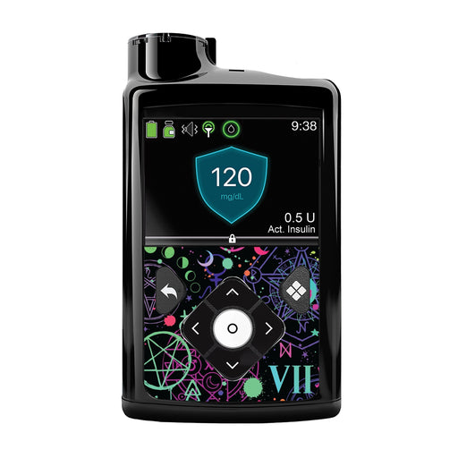 Peelz Supernatural Symbols Sticker for Medtronic MiniMed 770G & 780G Peelz/Stickers Black Whole System Peelz (front back + clip),Front Peelz,Back and Clip Peelz