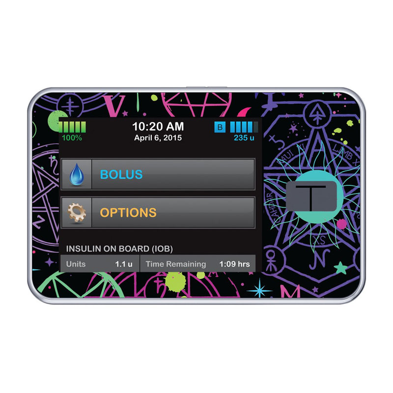 Peelz Supernatural Symbols Sticker for Tandem t:slim Peelz/Stickers Black