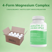 Health By Principle 4-Form Magnesium Complex for Sleep, Muscle & Migraine Support — Case of 12 Bottles Supplement Gray