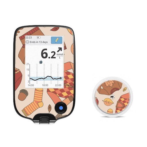 Peelz Sweaters & Leaves Freestyle Libre 2 Peelz/Stickers White Smoke Receiver + Sensor