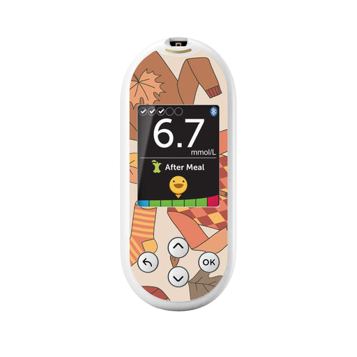 Peelz Sweaters & Leaves for OneTouch Verio Reflect Glucometer Peelz/Stickers White Smoke