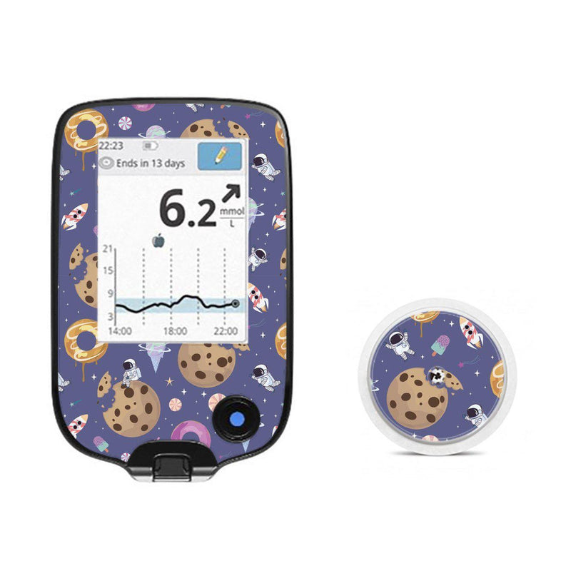 Peelz Sweet Space for Freestyle Libre 2 Peelz/Stickers White Smoke Receiver + Sensor
