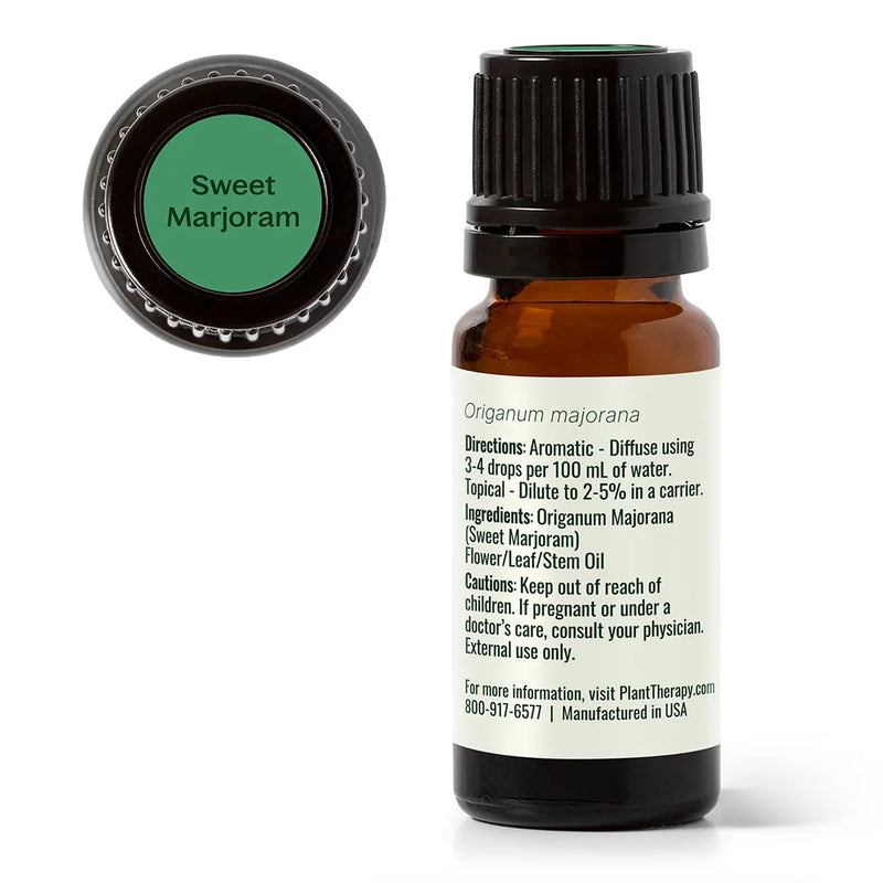 Plant Therapy Sweet Marjoram Essential Oil Essential Oil White Smoke 10 mL,30 mL