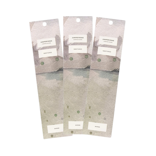Juniper Ridge Sweetgrass Campfire Incense (20 Sticks) 3-Pack Incense White Smoke