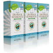 3rd Rock Essentials 3rd Rock Sunblock® Sunscreen Lotion - Unscented - Zinc Oxide SPF 35 All Natural SunBlock Light Gray 3 pack (Not for Wholesale)