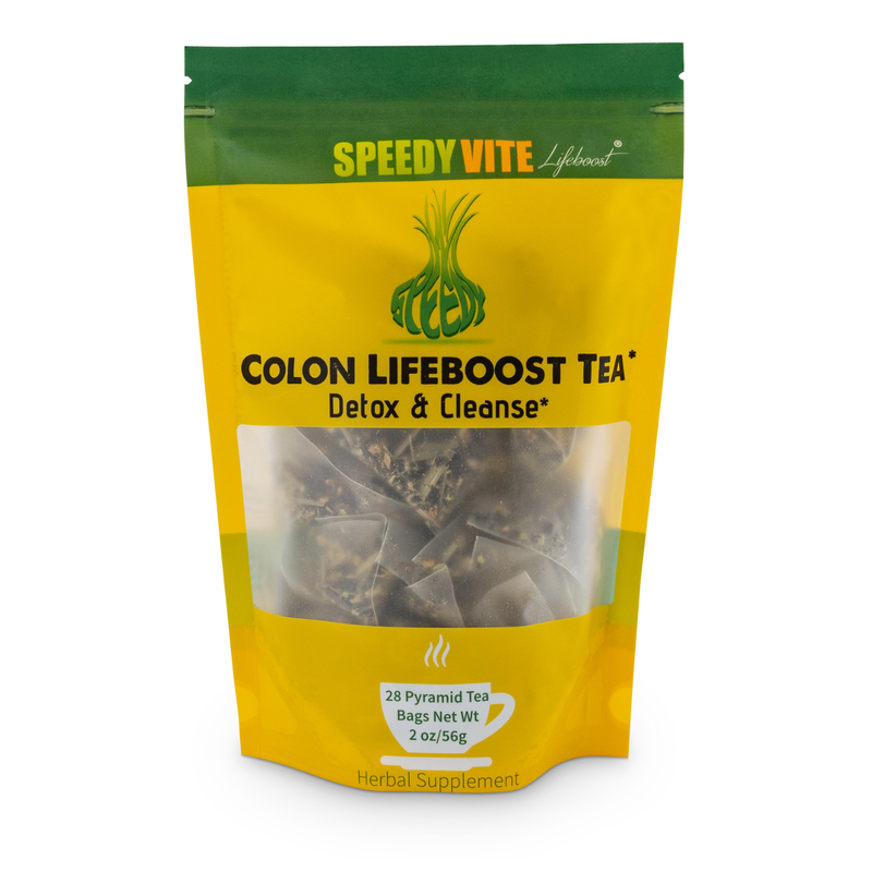 SpeedyVite® Colon Detox Tea | Gentle Digestive Support & Regularity* USDA Organic | SpeedyVite - FREE SHIPPING Tea Goldenrod 28 Pyramid Teabags Wild-crafted/harvested,CASE OF 6x (28 Teabags)