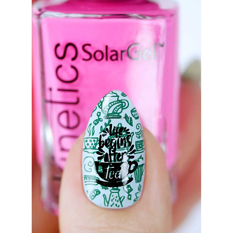 UberChic Beauty Tea Time Stamping Plate Plum