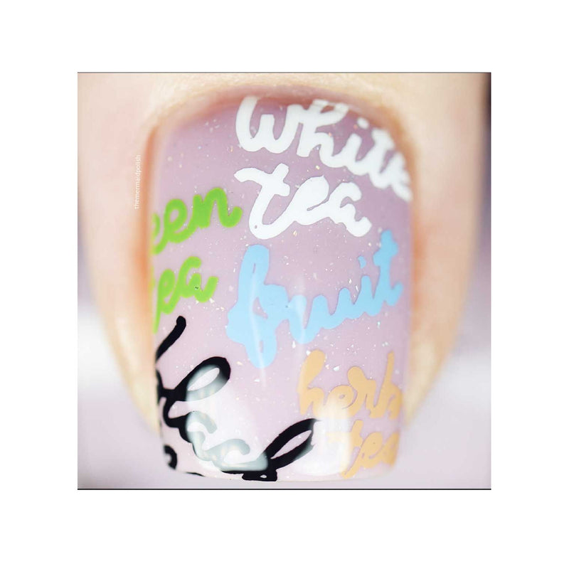 UberChic Beauty Tea Time Stamping Plate Light Gray